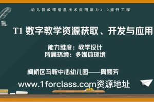 T1数字资源获取、开发与应用